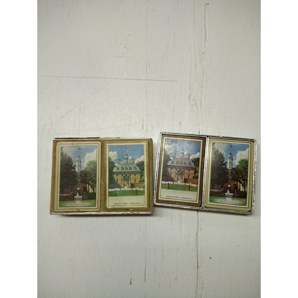 Vintage Congress Playing Cards Cel-U-Tone Finish Double Deck #203, #204 VGC